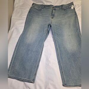 Old Navy Loose Built In Flex Light Blue Denim Jeans- Big & Tall Size 50x30 NWT